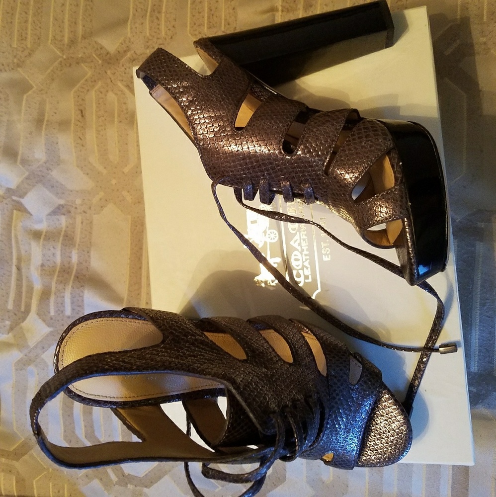 Authentic Coach Pewter Platform Herls